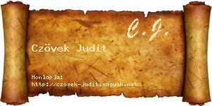 Czövek Judit névjegykártya